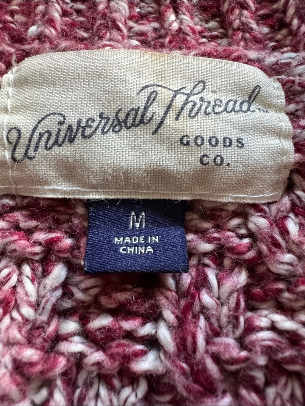 Universal Thread Marled Mauve Button-Up Knit Cardigan